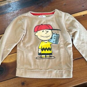 Appaman x Peanuts Charlie Brown walk-man crew neck sweatshirt